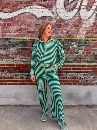 Evergreen Striped Set
