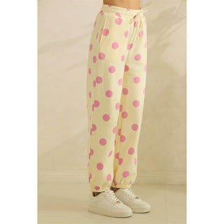 Just A Girl Polka Dot Sweatpants