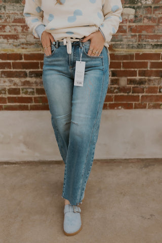 Emery Drawstring Barrel Jeans- Risen