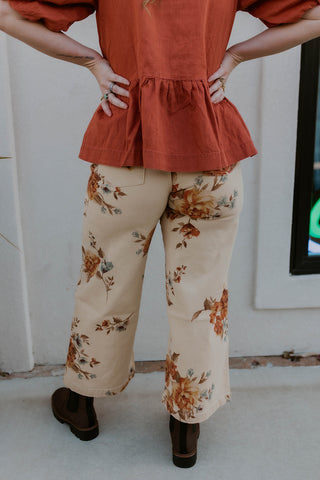 Fun In Floral Wide Leg Pants