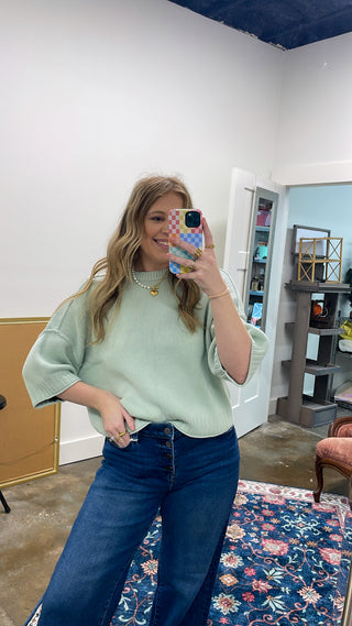 Butter Me Up Sweater- Pale Blue