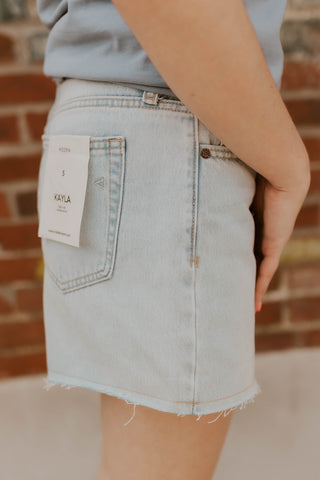 Kayla High Rise Denim Shorts- Hidden