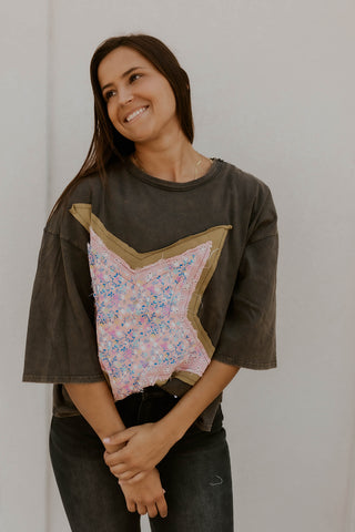 Patched In Star Top