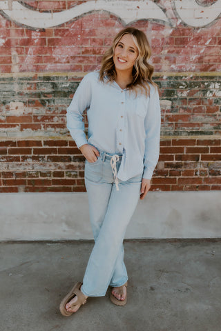 Jodi High Rise Tie Waist Jeans- Risen