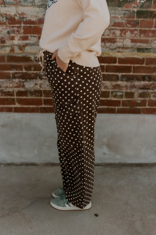 Mocha Spot Cargo Pants