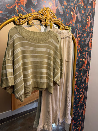 Meadow Days Striped Sweater