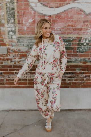 Floral French Terry Hoodie