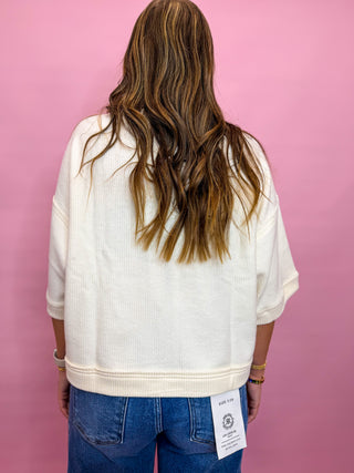 Everyday Rib Sweater- Cream