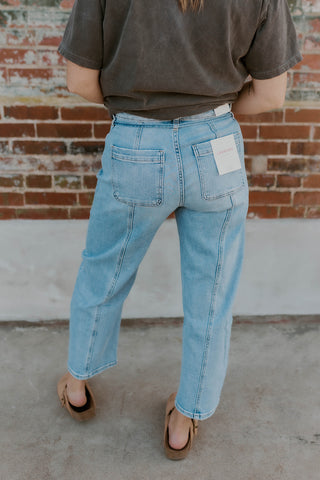 Kyla High Rise Barrel Jeans- Lovervet