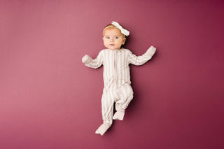 Blush Stripe Bamboo Sleeper