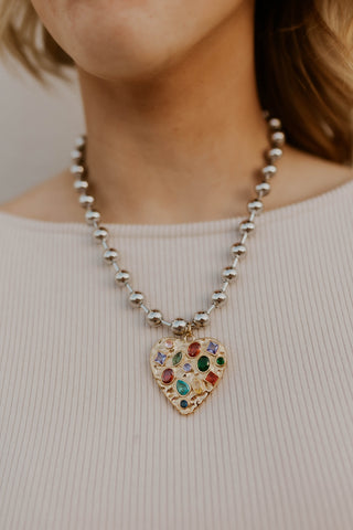Barbara Gem Heart Necklace- Beljoy
