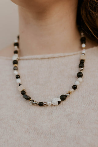Stevie Neutral Beaded Necklace- Beljoy