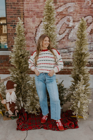Deck The Halls Striped Sweater