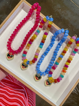 For The Love Beaded Necklace- Multi