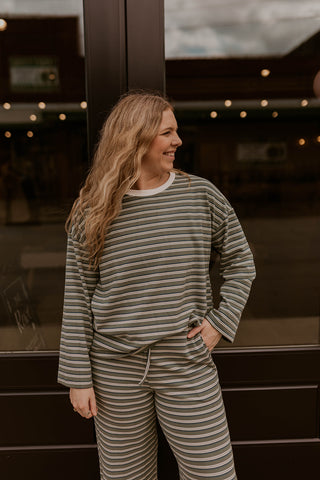 Slow Sunday Striped Set
