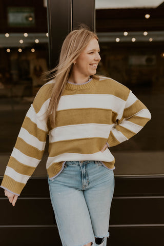 Wide Stripe Knitted Sweater