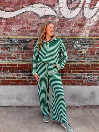 Evergreen Striped Set