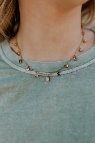 Gem Dangle Necklace