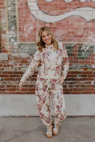 Floral French Terry Joggers