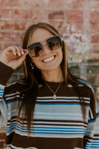 Aspen Oversized Sunglasses- Brown
