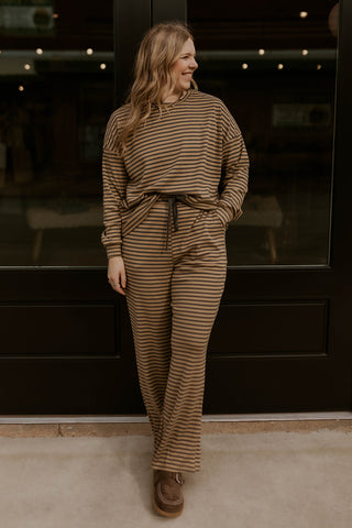 Daily Dose Striped Set- Moss