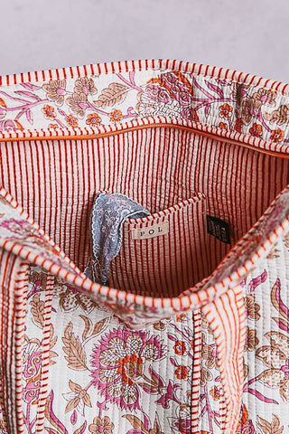 Quilted Tote Bag- Ivory