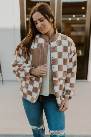 Checkered Sherpa Jacket