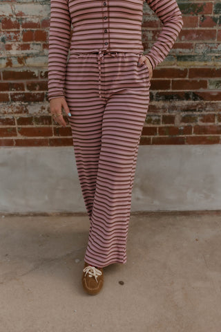 Softly Striped Drawstring Pants