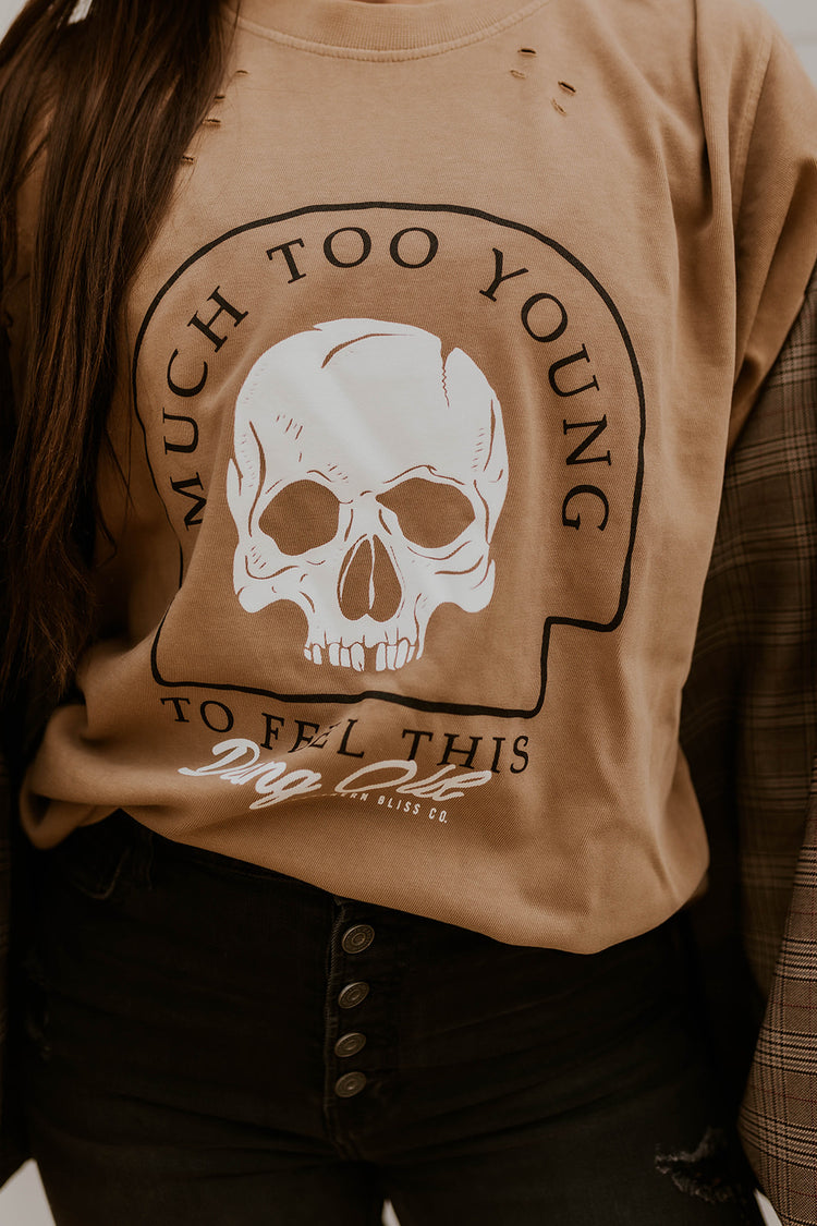 Much Too Young Distressed Graphic Tee