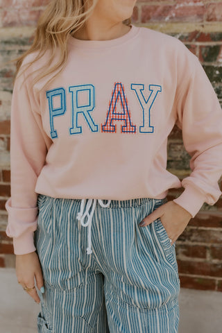 Pray Patched Sweatshirt
