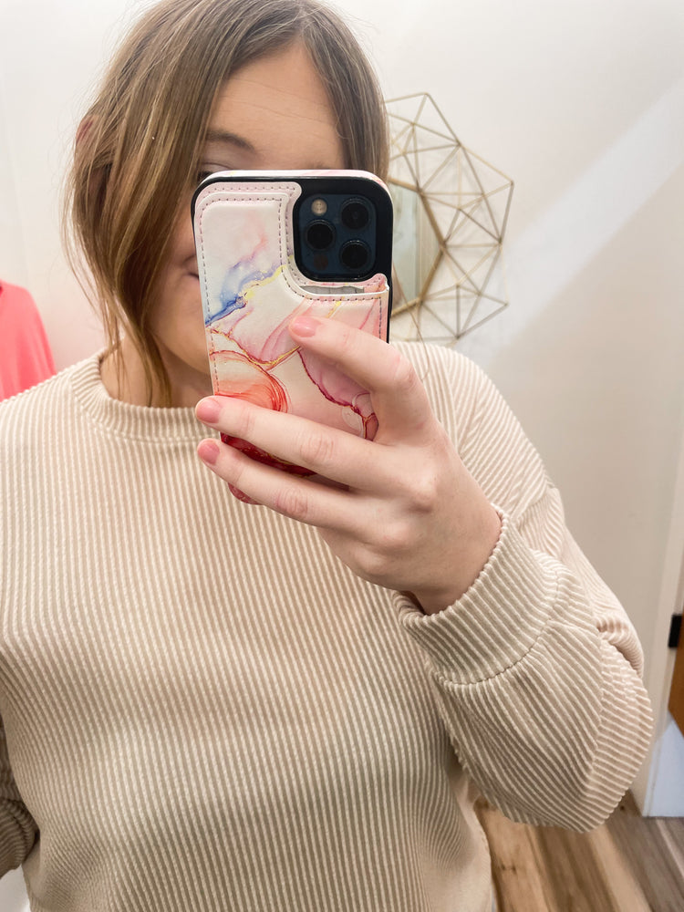 Back To Basic Ribbed Pullover- Oatmeal