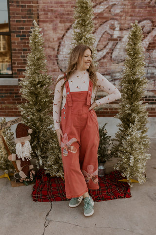 Scarlet Bloom Overalls