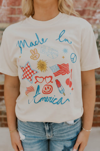 Made In America Collage Graphic Tee