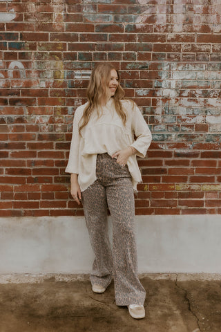 3/4 Sleeve Cotton Gauze Top