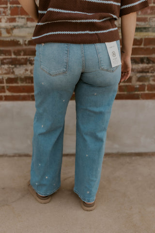 Lucky Star Barrel Jeans- Risen