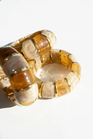 Bibi Beljoy Stretch Bracelet- Light Brown