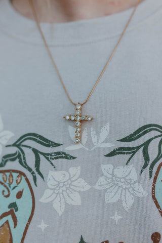 Bling Cross Necklace