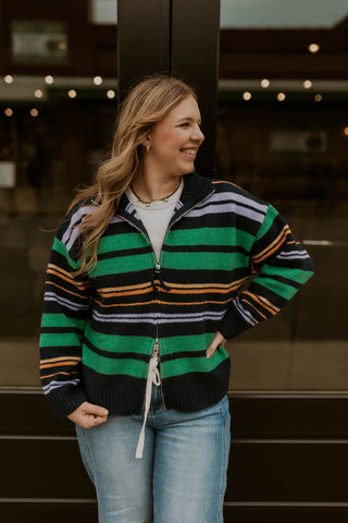 Two-Way Street Sweater- Navy