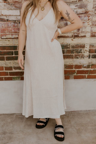 Better In Stripes Linen Dress