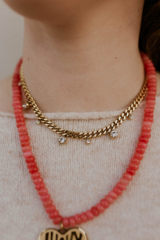 Chloe Crystal Cuban Chain Necklace- Beljoy