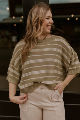 Meadow Days Striped Sweater