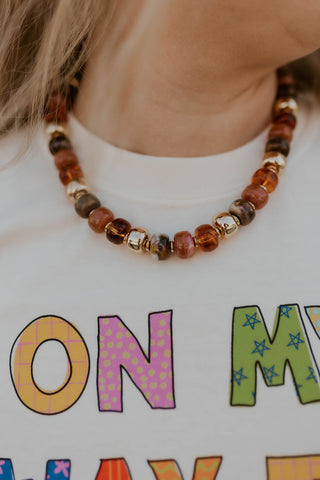 Amber Beaded Necklace
