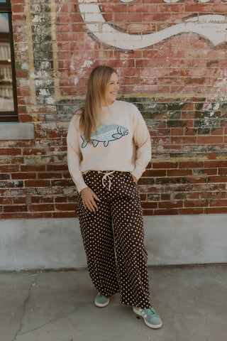 Mocha Spot Cargo Pants