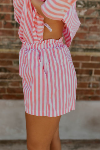 Pinstripe In Pink Set