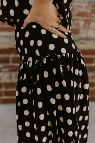 Playful Polka Dot Midi Skirt