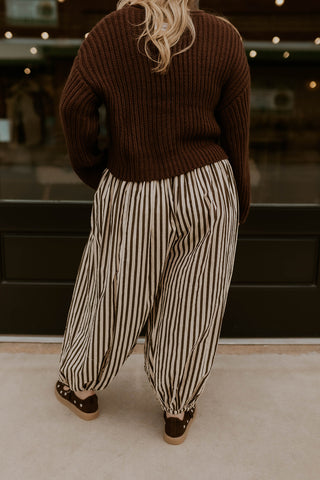 Cafe Stripe Balloon Pants