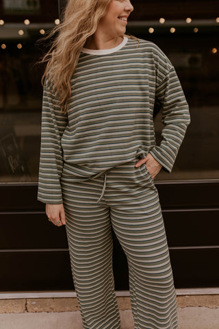 Slow Sunday Striped Set