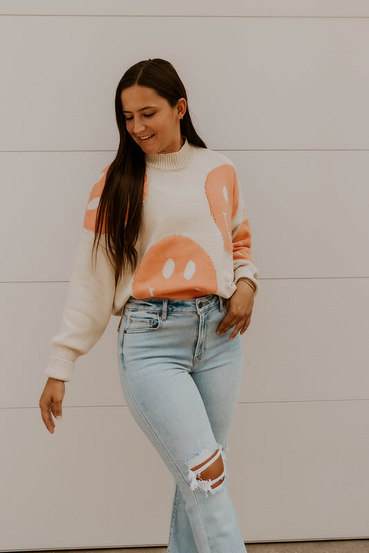 Peaches N Cream Smiley Sweater