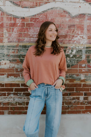 All About Stripes Oversized Sweatshirt