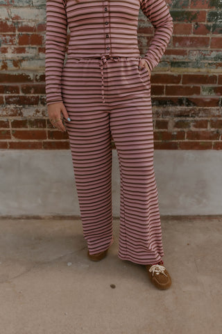 Softly Striped Drawstring Pants
